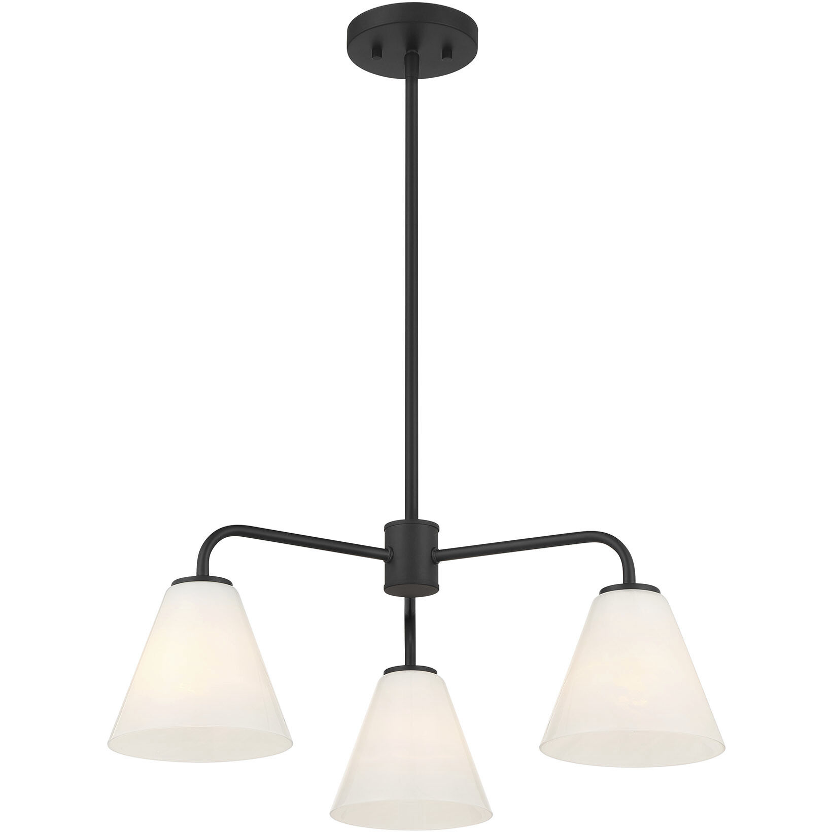 Blair 3 Light 24 inch Matte Black Chandelier Ceiling Light